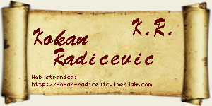 Kokan Radičević vizit kartica